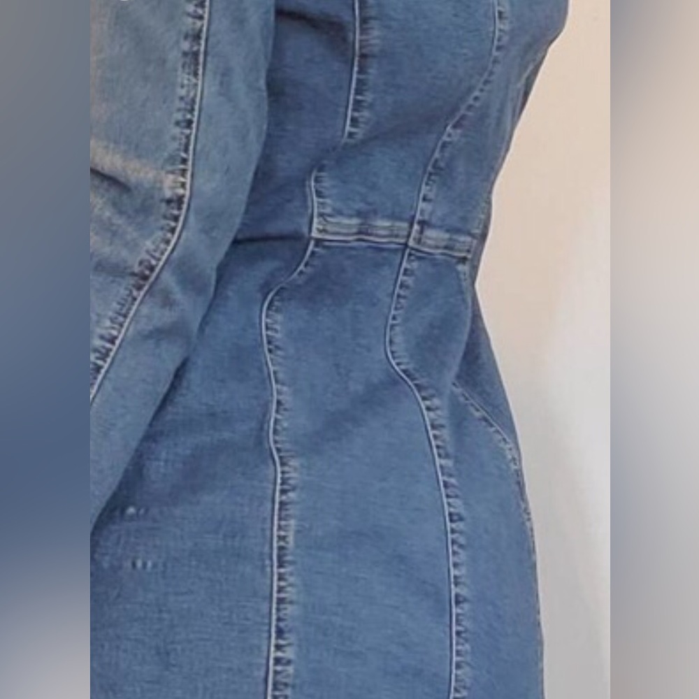 Vintage Y2K Limited Too Denim Button-Down Dress/Jacket - Picture 7 of 9